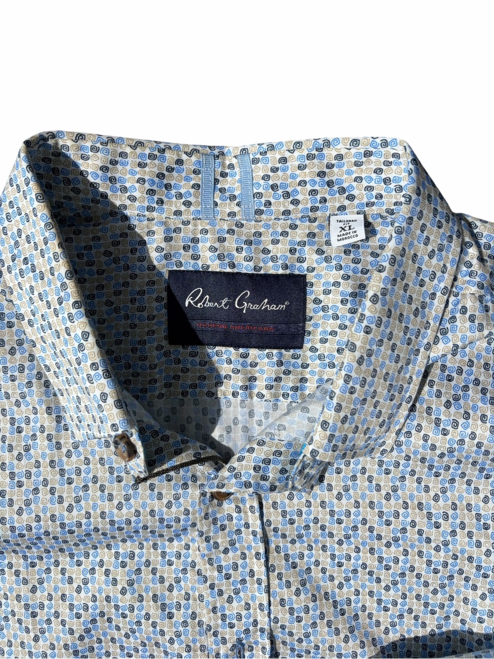 Robert Graham Light Blue Micro-Print Button-Down Shirt